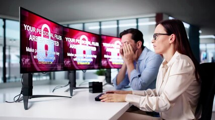 Aufkleber - Ransomware Cyber Attack Using Malware