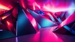 © venusvi - Abstract geometric forms with neon and cyberspace lighting Close-up photo with clean background