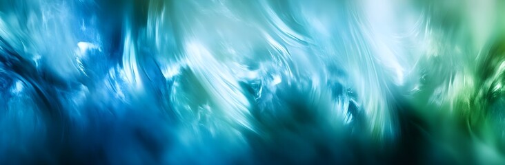 Poster - Abstract Blue and Green Swirling Background