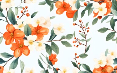 seamless pattern with flowers