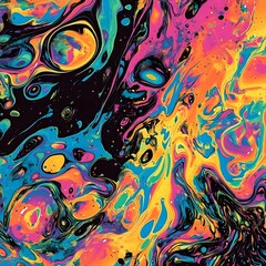 Poster - Abstract Swirling Paint