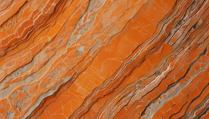 Wall Mural - Vibrant orange stone surface showcasing intricate patterns and natural depth