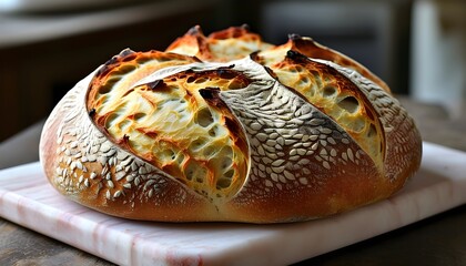 Wall Mural - Warm Artisan Bread Just Out of the Oven