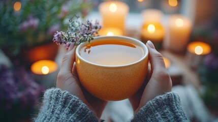 Canvas Print - Warmth and Comfort in a Cup of Tea