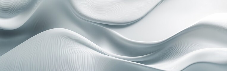 Poster - Soft, flowing fabric draped elegantly, capturing subtle light and texture in a minimalist setting
