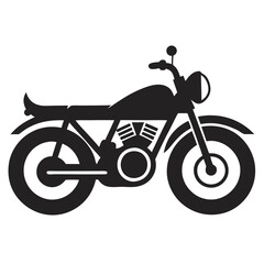 Wall Mural - Motorcycle silhouette vector on a white background