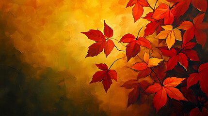 Wall Mural - Autumn leaves background wallpaper