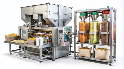 Modern, high-capacity bagging machine for efficient packing of grains, seeds, and other agricultural products,