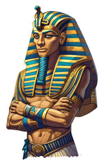 Poster - PNG Pharaoh adult white background representation.