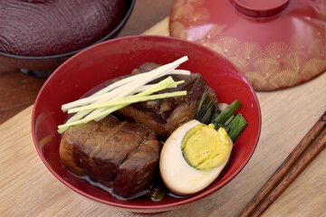 Buta no Kakuni is Japanese braised pork belly - delicious dish popular in Japan, especially Kyushu Island