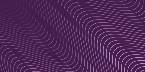 Wall Mural - Abstract background with lines and waves. Medium banner size. Element for design. Vector background for brochure, booklet, flyer, poster. Purple gradient