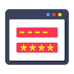 Wall Mural - a trendy vector design of web password