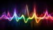 © hardvicore - Colorful energy pulse. Dynamic lightwave Pattern. Neon heartbeat or waveform, rainbow colors.