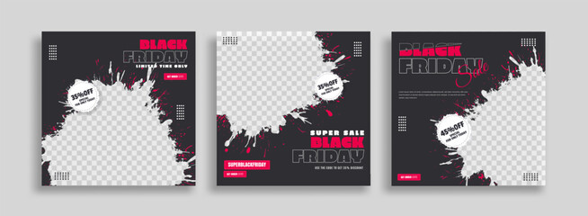 black friday sale social media post design template. suitable for social media, flyers, banner, and 