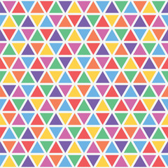 Sticker - seamless pattern of colorful triangular geometric shapes