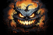 © Iaroslava - A sinister pumpkin with glowing eyes and a grinning mouth
