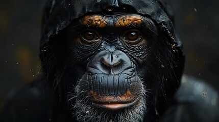 Poster - Close Up Portrait of a Chimpanzee