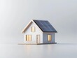 © Khuefa - Energy-efficient smart house, solar panels on the roof, modern design, 3D illustration
