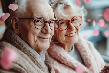 Smiling Senior Couple, Happy Together. Valentines Day, Love and Romantic Relationships Concept.