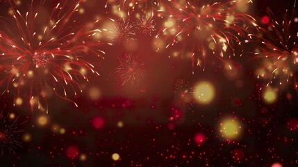 Wall Mural - Fireworks_Background_with_Copy_Space