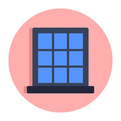 Canvas Print - Editable design icon of window