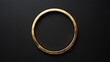 © Sanych - A simple yet elegant gold circle on a matte black background, symbolizing luxury and sophistication.
