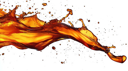 gasoline splash isolated on white background