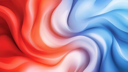 Wall Mural - Swirling red and blue fabric creating a vibrant abstract pattern in a vivid display of color movement and flow