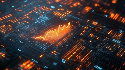 Digital graph interface, stock market