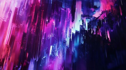 Wall Mural - Abstract Glitched Backgrounds Mockup