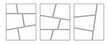 © Nataliia - Set of collage grid manga comic storyboard layout panel blank template. Empty page frame for comic book, photo collage, poster, flyer. Vector illustration