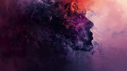 Wall Mural - Abstract Profile: A Dreamy Digital Painting