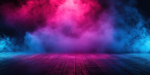 Poster - Colorful Smoke on Dark Background for Creative Projects