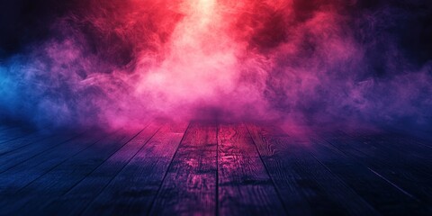 Sticker - Colorful Smoke on Dark Background for Creative Projects