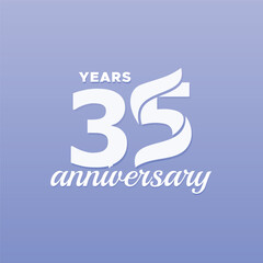 Wall Mural - 35 Years Anniversary Celebration Number Vector Design Collection