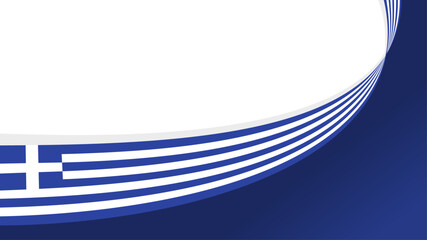 Wall Mural - wavy greece flag vector background with copy space for text. greece national day