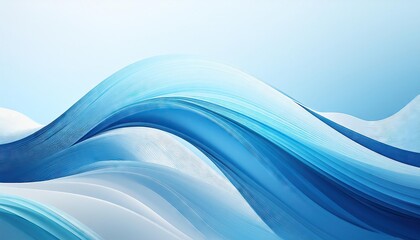 Wall Mural - blue and white dynamic waves 