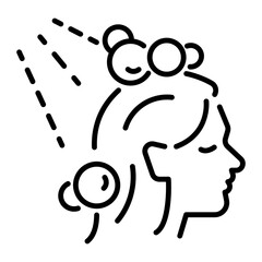 Poster - Hair washing icon in outline style