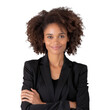 © Netroder - Confident Businesswoman Portrait with Curly Hair and Black Blazer