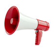 © PTC_KICKCAT - A vibrant megaphone with a red and white design, ideal for events, announcements, and public speaking applications.