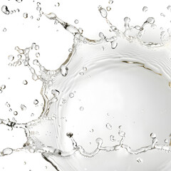 Wall Mural - Water splash, white background.