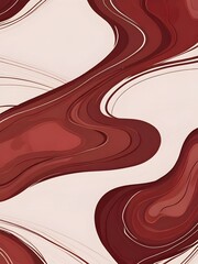 Canvas Print - Abstract Red and White Swirling Pattern