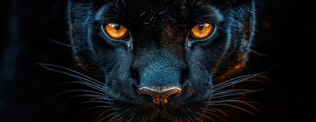 Sticker - Closeup of a Black Panther's Face