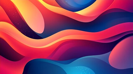 Canvas Print - Abstract Colorful Wave Background with Gradient and Sparkle Texture