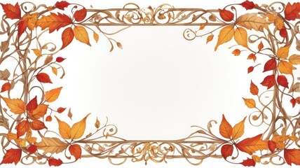 Wall Mural - Richly decorated autumn frame