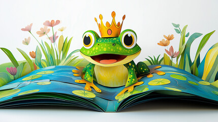 Pop-Up Fairy Tale Book with The Frog Prince