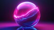 © Galib - A glowing pink and blue orb with electric currents.
