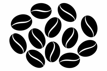 Poster - Coffee bean icon set, Caffeine vector symbol isolated on white background
