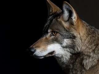  This concept depicts a man becoming a werewolf in a closeup