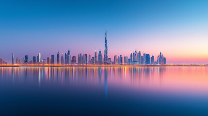 Sticker - the business bay of dubai at night.